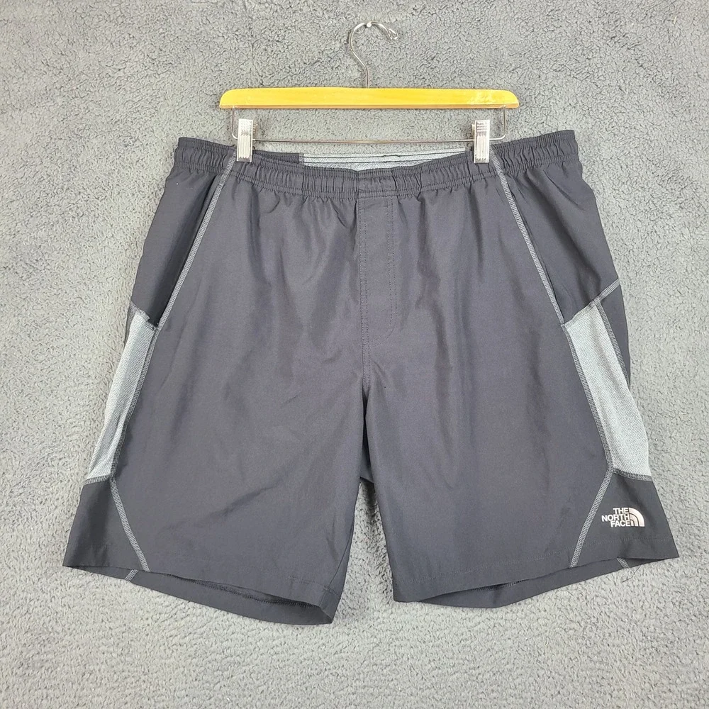 The North Face Mens FlashDry Athletic Shorts Grey Mesh Panel XL Running Hiking